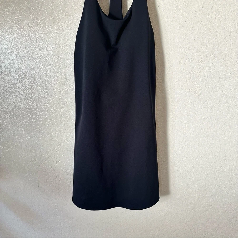ALO Yoga Black Scoop Neck Racerback Mini Dress